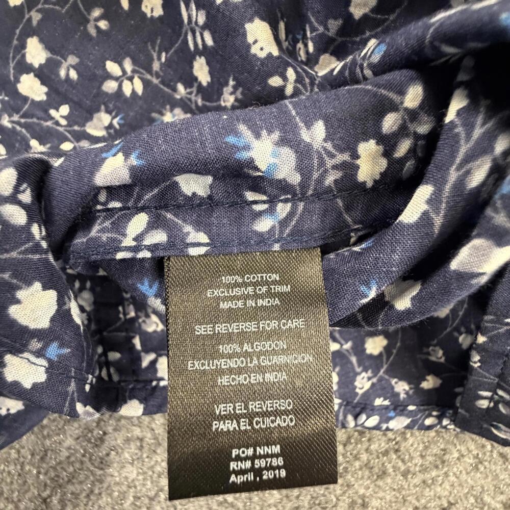 Nat Nast‎ Men's Short Sleeve Casual Shirt Navy Floral Print Large #1067 - Picture 3 of 6